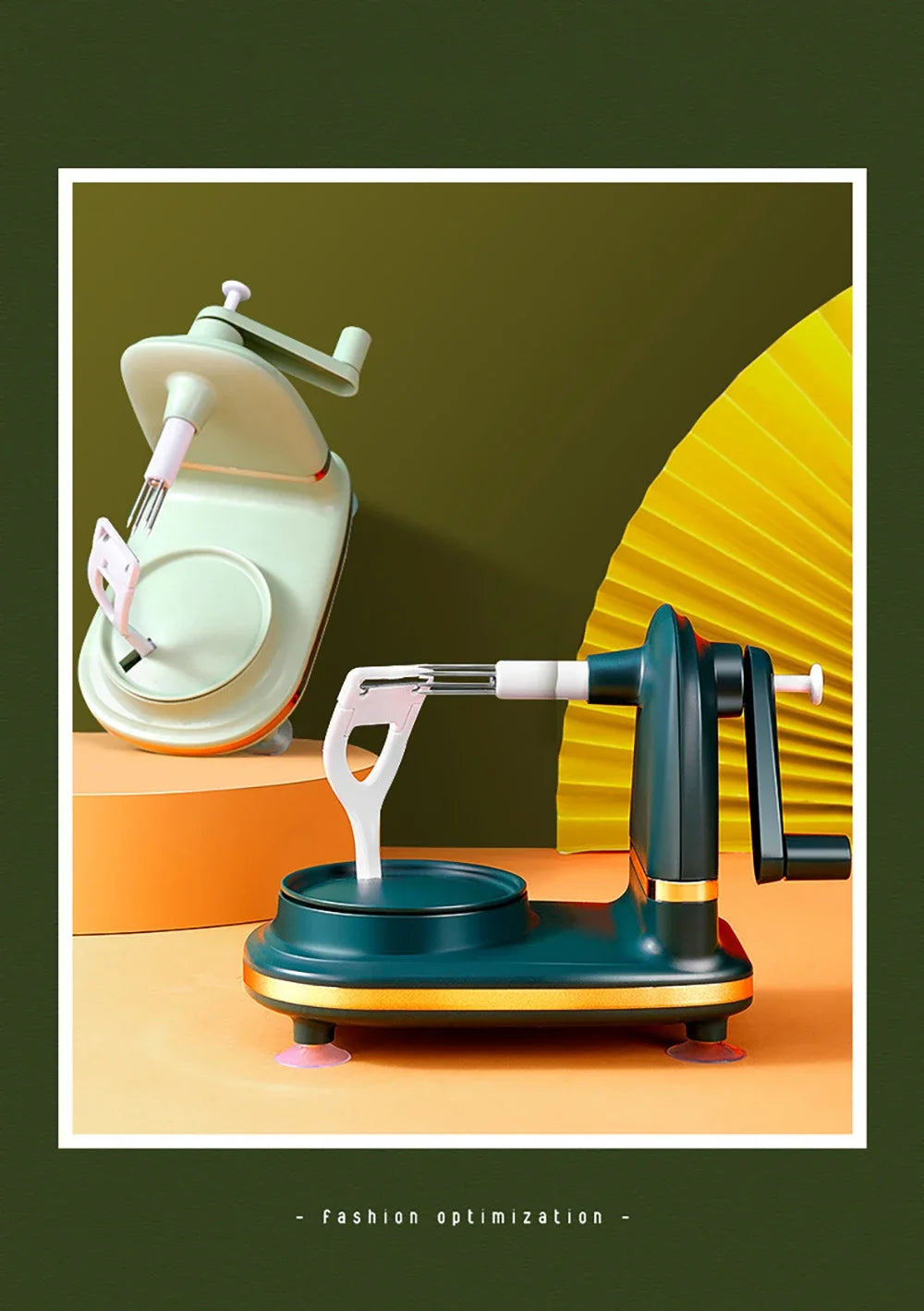 🍏 CooskyHack SpinPeel – Pelador Giratorio para Manzanas, Patatas y Verduras