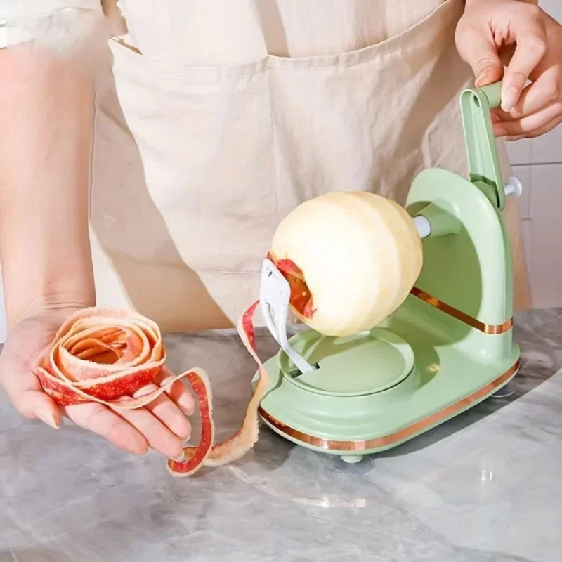 🍏 CooskyHack SpinPeel – Pelador Giratorio para Manzanas, Patatas y Verduras